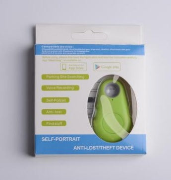 Green water-drop anti-lost tracker retail box packaging