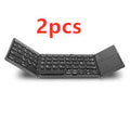 Set of two folding Bluetooth keyboards, black, folded design
