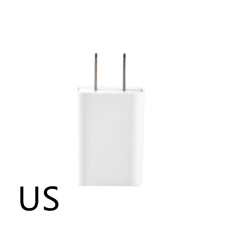 US power plug adapter with two metal pins in white plastic