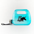 1500ml blue plastic water bottle with handle grip and carry strap