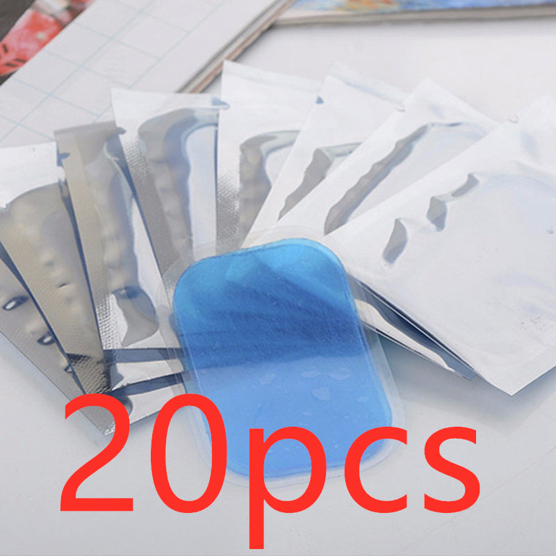 Blue electrode gel pad for EMS training with adhesive sheets, 20 pieces