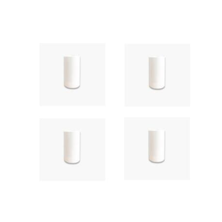 Thermal printing paper rolls in white sleeves, four-pack