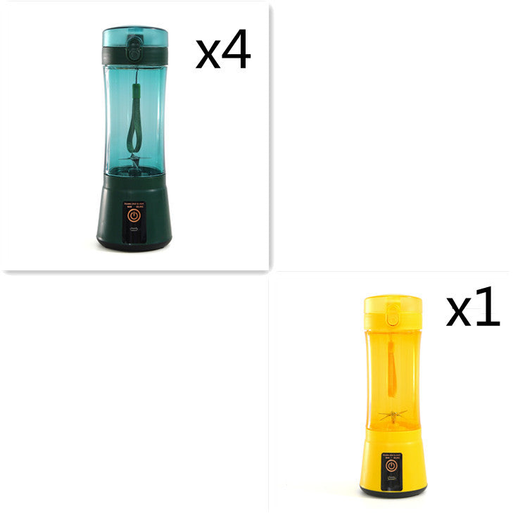 Wireless mini smoothie blender, teal transparent cup with dark base
