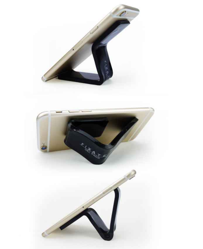 Black gel pads for phone mounting, shown with a dashboard stand