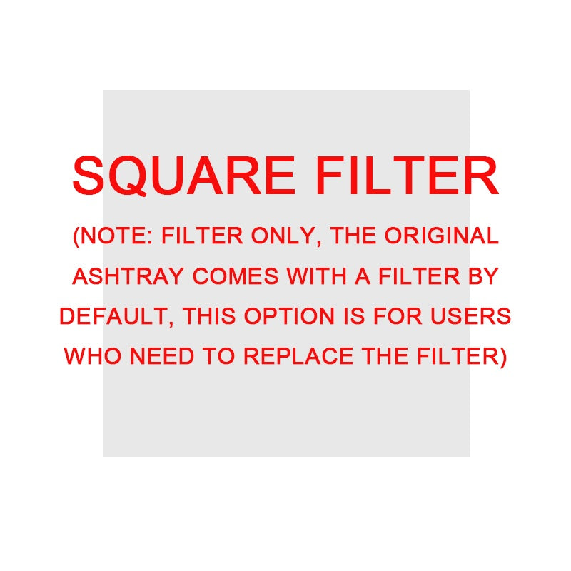Square replacement filter for air purification ashtray, filter only