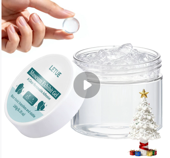 Traceless display glue bottle with cap, clear gel, jar for mounting displays