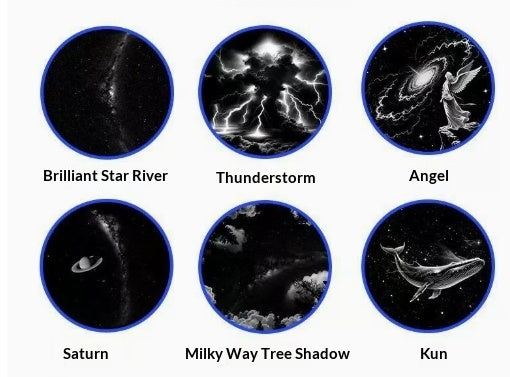 Star night light projection circles: Brilliant Star River, Thunderstorm, Angel