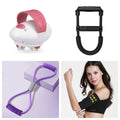 Wrist forearm grip trainer set with pink, purple, and black padded U handles