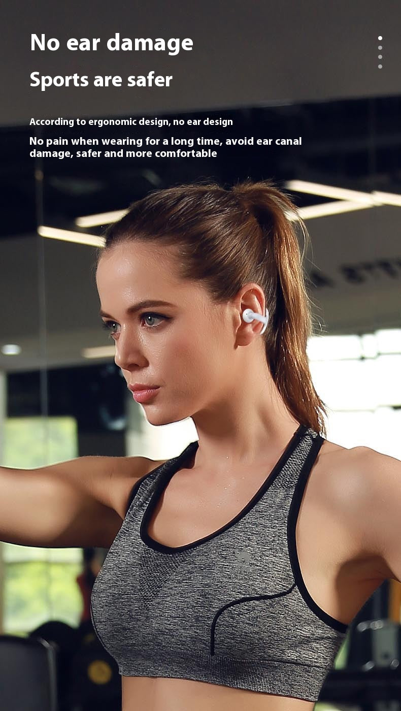 Clip-on true wireless Bluetooth headset, white earbud worn with secure clip design