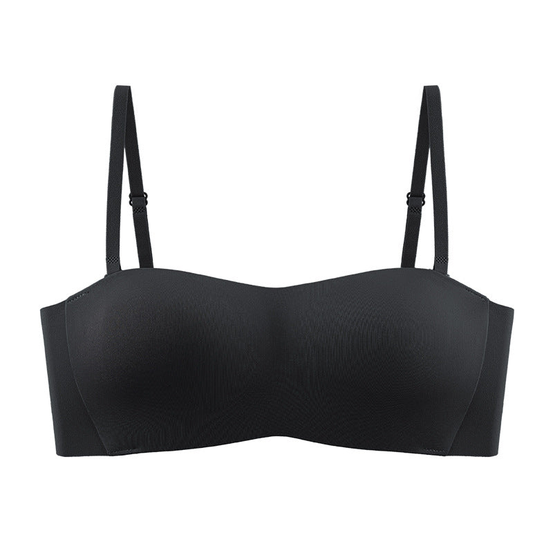 Black multi-wear detachable shoulder strap bra with underwire and adjustable straps