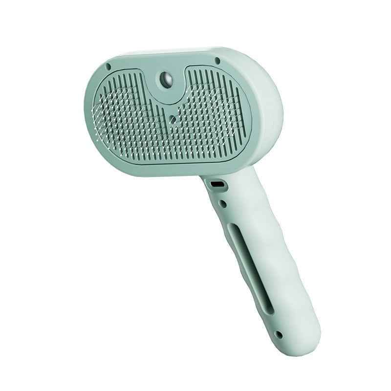 Pet hair grooming brush comb, mint oval head and mint handle