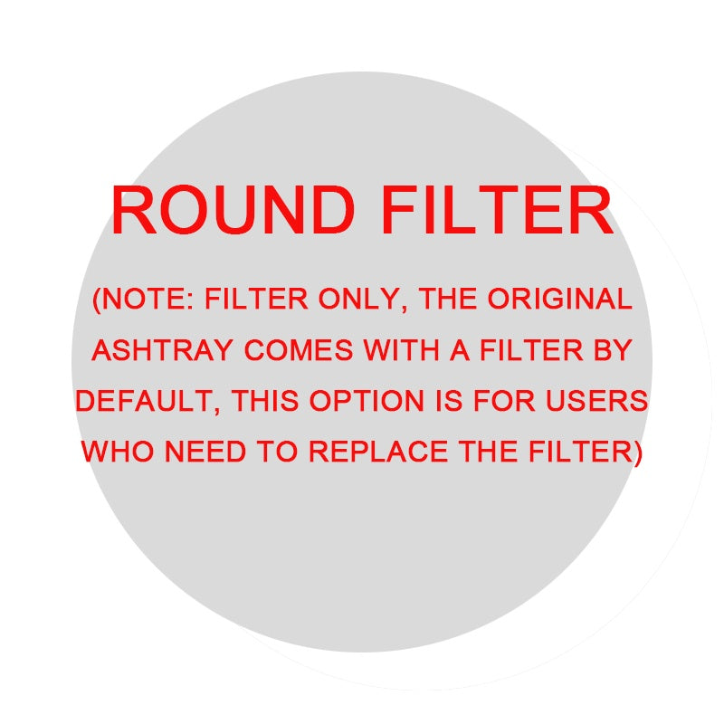 Round replacement filter for air purification ashtray, filter only