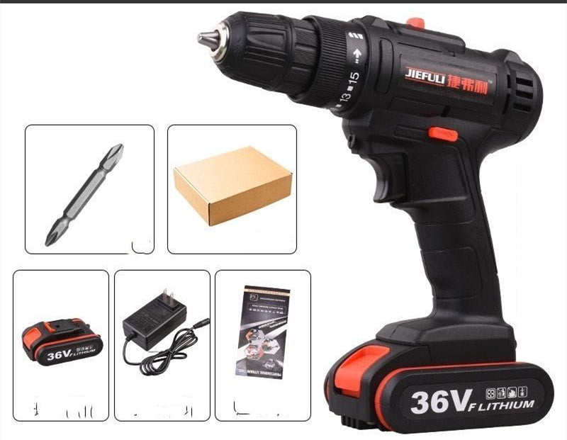 Electric drill cleaning brush set with rotating brush attachment and included bits