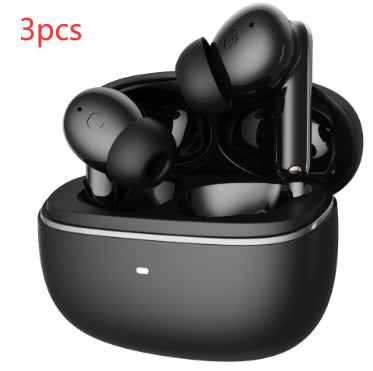 Wireless in-ear earbuds set, black 3pcs in charging case