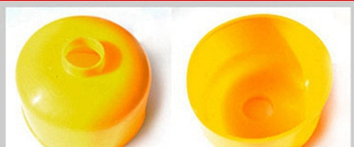 Electric drill cleaning brush yellow disc bases with central mounting holes